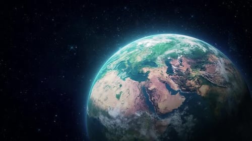 Abstract earth motion space animation