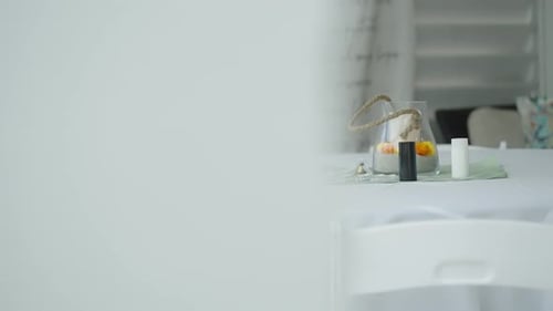 Elegant Wedding Reception Table Setting with Decorations