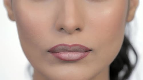 Close Up of Woman's Face and Lips