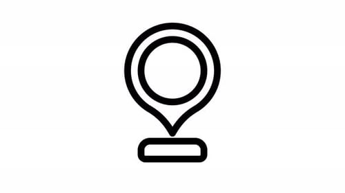 Animated Minimalist Location Pin Icon
