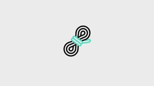Flat Design Animated Rope Icon for Adventure Concepts