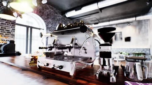 Cafetera lista para hacer café caliente