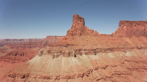 Canyonlands national park Utah aerial view of majestic desert landscape from above