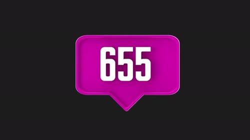 3D Animation Of Comment Pink Counter