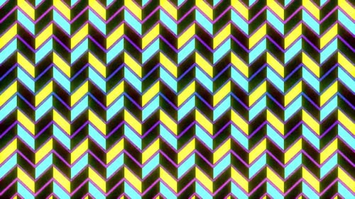 Vibrant Neon Chevron Pattern Loop Motion Background