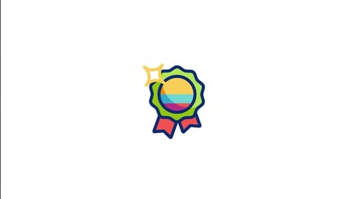 Animiertes Medaillensymbol