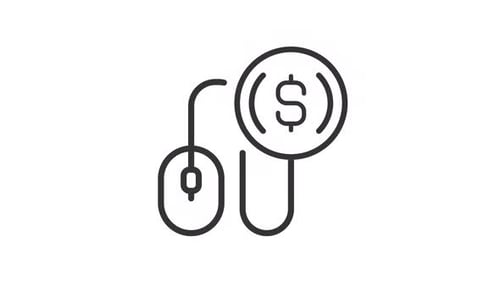 Animated Pay Per Click Linear Icon