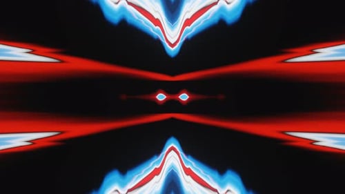 Blue and Orange Abstract Neon Waves Vj Loop Animation