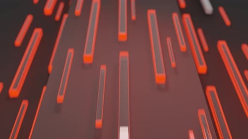 Animated Red and White Geometric Bars Motion Background