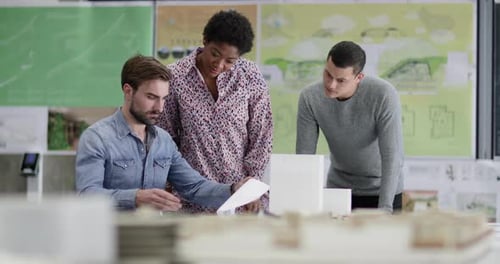 Architects working in an office