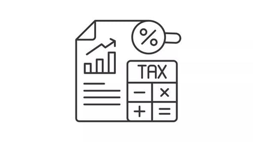 Tax accounting line animation
