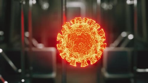 Coronavirus Covid19 Epidemic in Subway Car