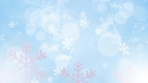 Blue Snowfall Christmas Winter Background Loop