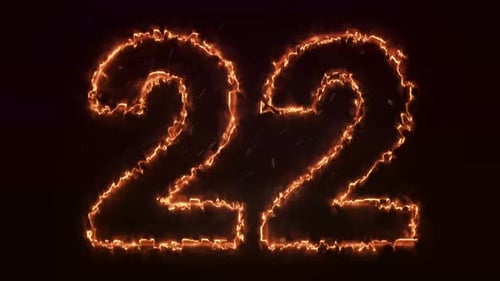 Fiery Numeric Outline Reveal Animation