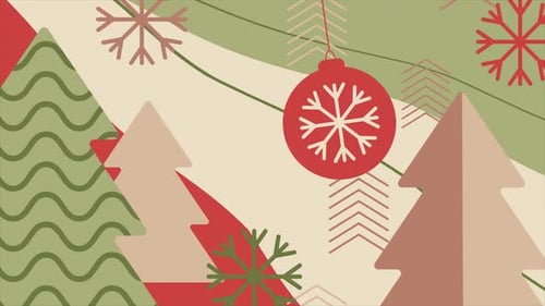 Geometric Christmas background loop