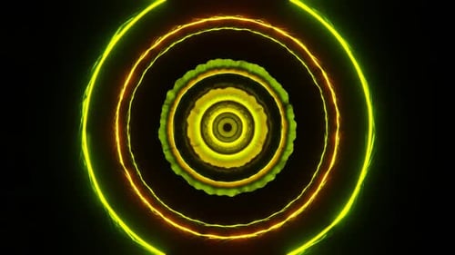 Red And Lime Glossy Reverse Propeller Mechanism Background Vj Loop In HD
