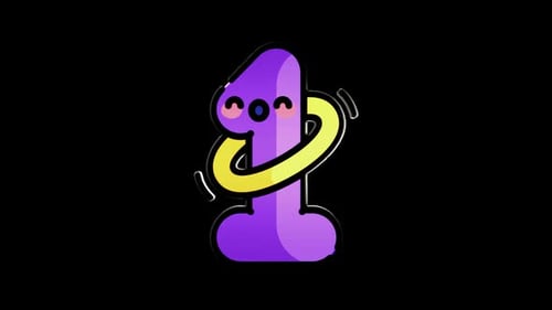 Number 1 Icon 3d Loop