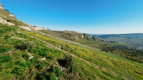 Flying Over Green Hills