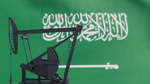 Saudi Arabia Flag Oil