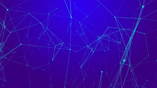 Sistema robótico de tecnología artificial, molécula del átomo químico, plexo celular y ciencia: resumen