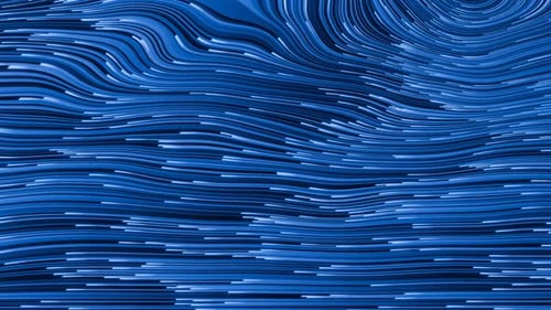 Dynamic Abstract Blue Flowing Lines Background Loop