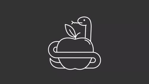 Animation en ligne blanche sur les fruits interdits