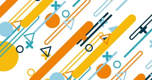 Geometric Shape Abstract Loop Animation Infinity Motion Graphic Shapes Loop Animation on White