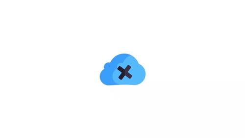 Animación de iconos de error en la nube