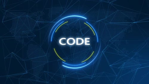 Code Text Effect Technology Background
