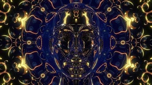 Psychedelischer Chromkopf 02