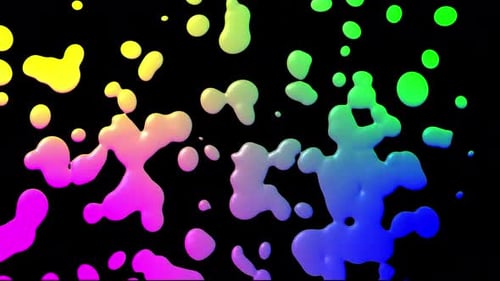 Vibrant Liquid Blob Morphing Abstract Background