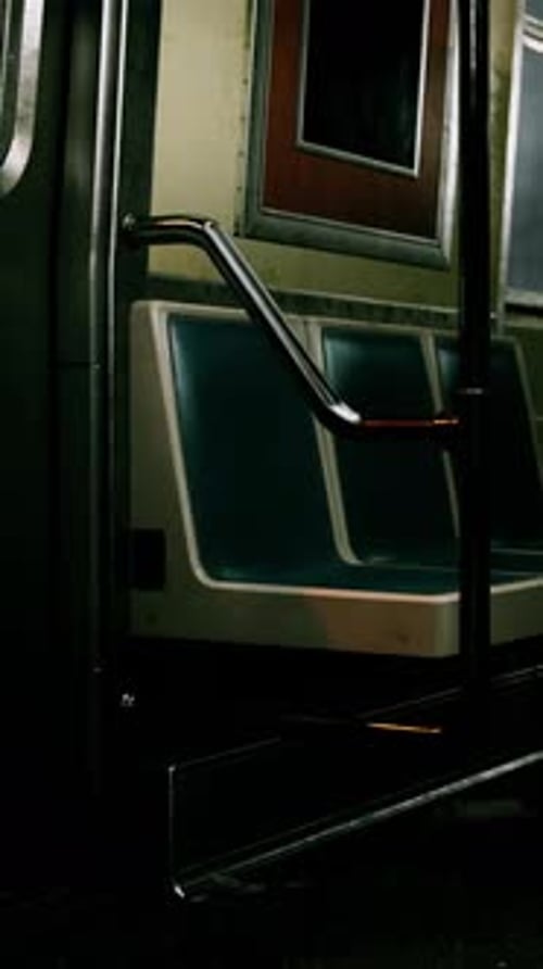 Open Subway Car at Night