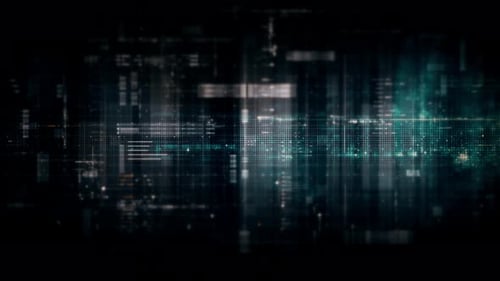 Futuristic Digital Data Stream Grid Technology Abstract Background