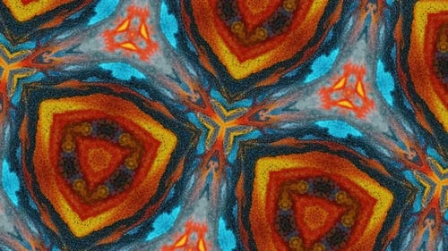 Vibrant Abstract Kaleidoscope Pattern Animation Loop