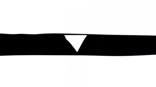 Hand-Drawn Horizontal Band Reveal with Triangle