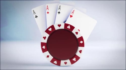 Poker Chip With Cards