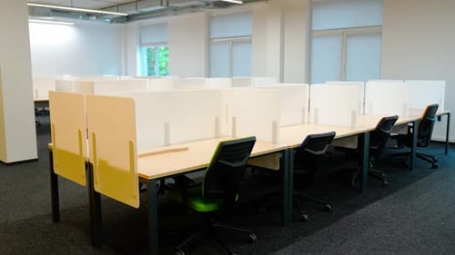 Decoration Static Background the Interior of an Office Space View of Empty Workspaces Natural