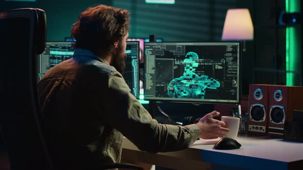 Engineer Spamming Keyboard Keys After Rogue Sentient AI Blocking Access ...