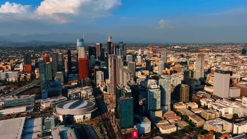 Scenic view of Los Angeles, California, United States on sunny day.