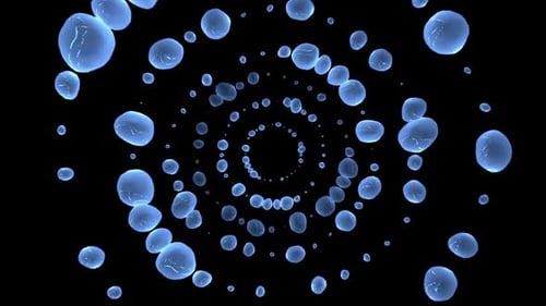 3D blaue Gelblasen