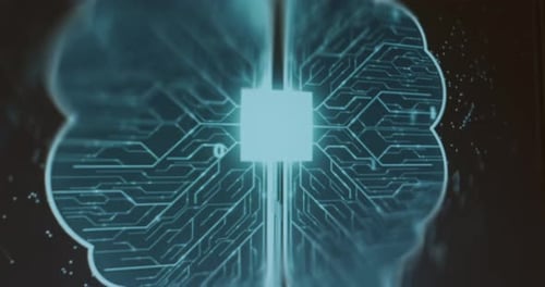 Artificial Intelligence Symbol Digital Brain