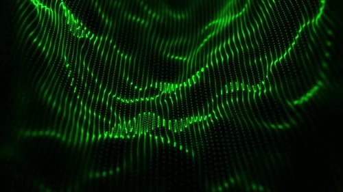 Green Particle Wave Background V3