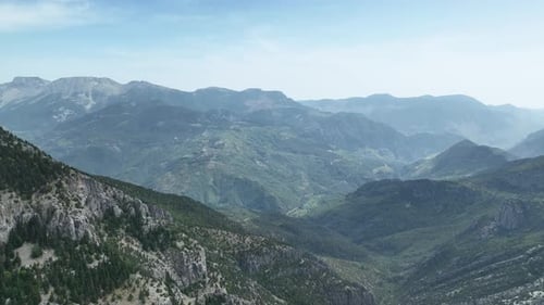 Untamed Nature Aerial Glance at Southern Turkey's Majestic Mountain and Forest Ranges