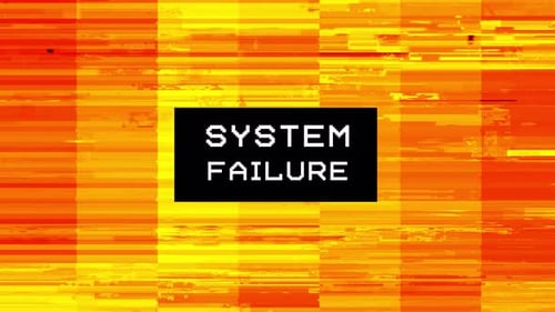 Digital Glitch System Failure Message Animation