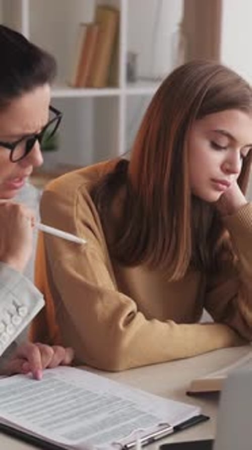 Vertical Boring Education Catchup Classes Girl