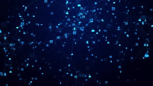 Cybersécurité : données numériques futuristes et technologies de l'Internet