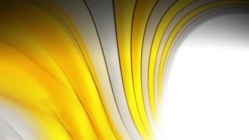 Abstract Yellow and Gray Lines Waving Loop Background