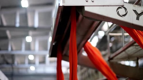 Industrial Fabric Flow in Textile Factory