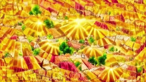 Golden Wheat Field Animation Background Video