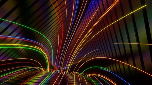 Multicolor Space Energy In Triangular Frame Background Vj Loop In HD